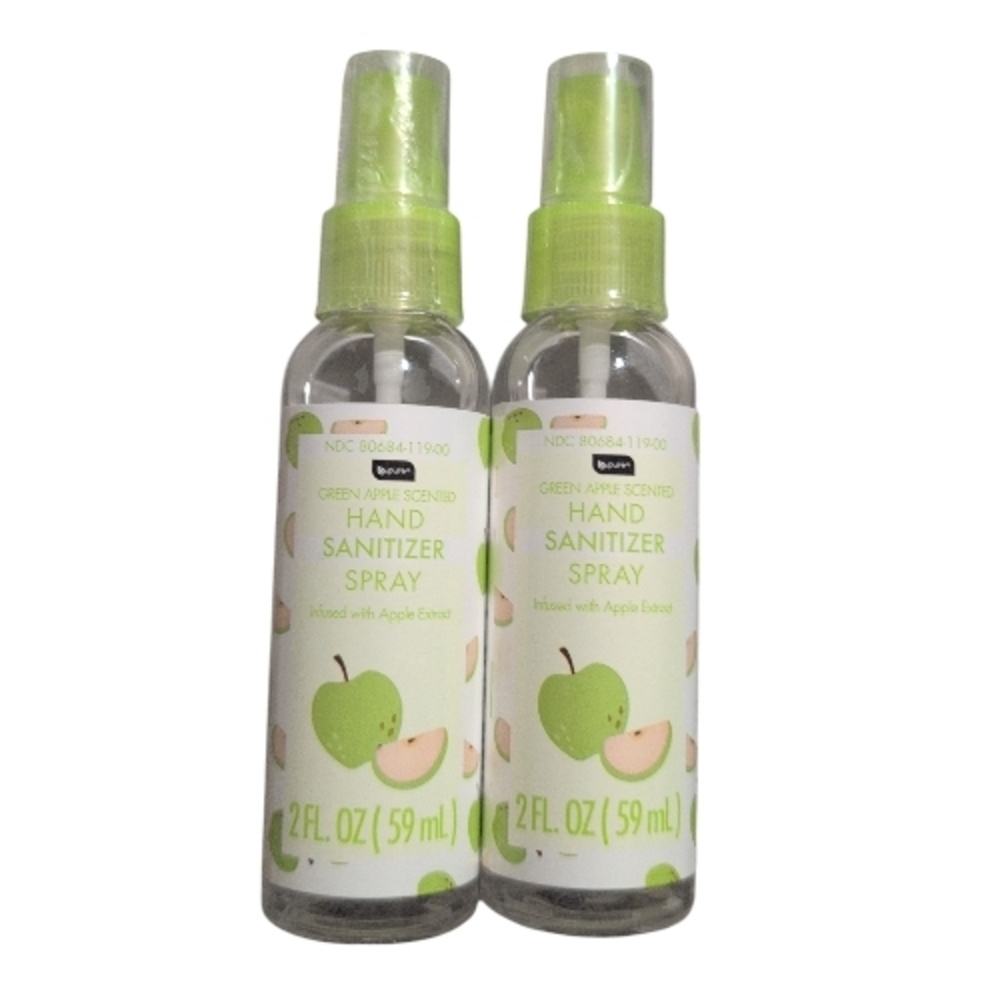 B-Pure Green Apple Scent Hand Sanitizer Spray - 2 Pack